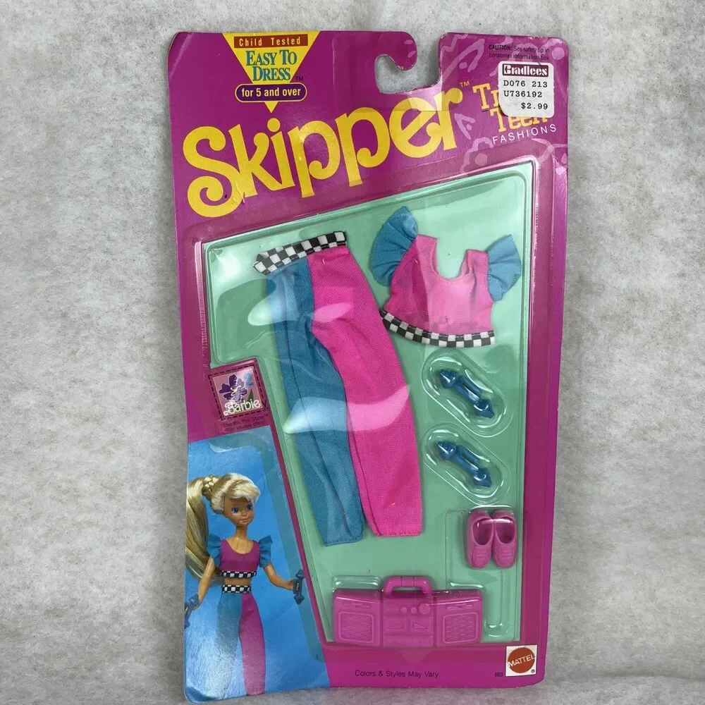 NIP MATTEL‎ Barbie 1992 Skipper Trendy Teen Work Out Set Clothes #663